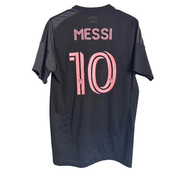 MLS Messi Soccer Jersey NWT ADIDAS Size Medium Slim Fit Black Pink Away Jersey $ - Picture 3 of 14